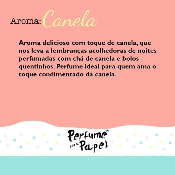 Perfume para Papel - Aroma Canela 30ml + Embalagem Colecion�vel