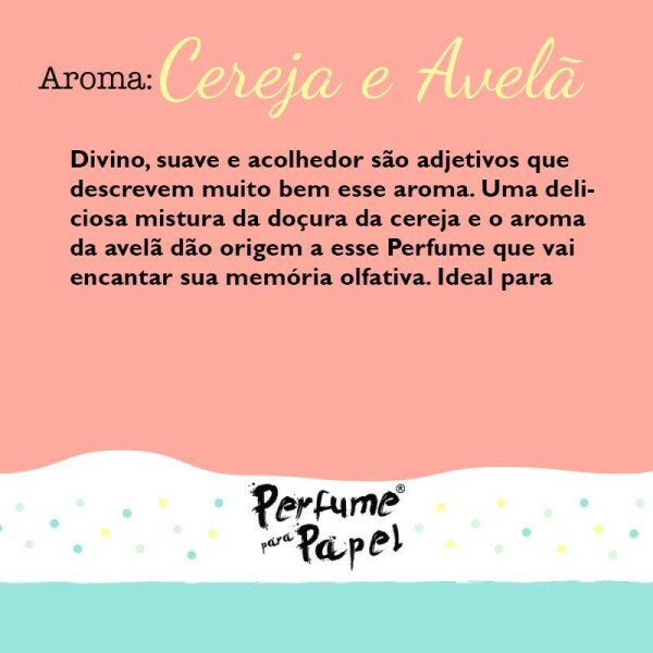 Perfume para Papel - Aroma Cereja e Avel 30ml + Embalagem Colecionvel