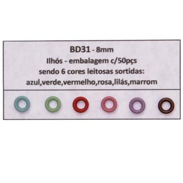 Kit de Ilh�ses Sortidos 5mm c/ 100 pe�as