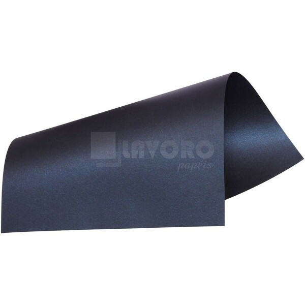 Papel Perolizado Criacor 180g 30,5 x 30,5 - P�rola Petr�leo Azulado - 18 Folhas