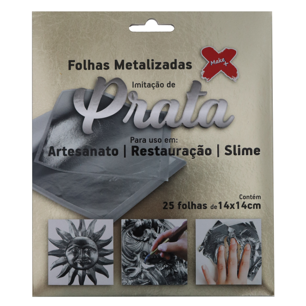 Folhas Decorativas Metalizadas para Restaura��o e Bal�es - Prata
