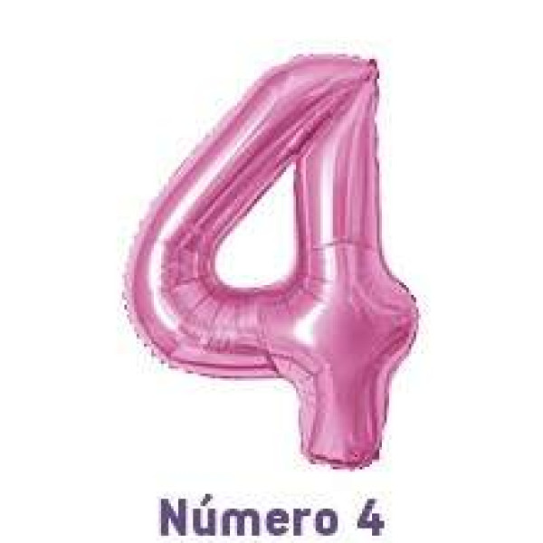 Bal�o Metalizado Pink - N�mero 4 16\' 40cm