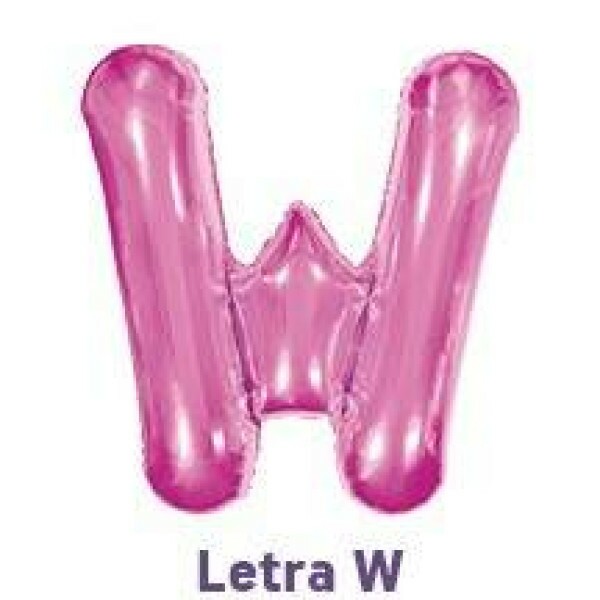Balo Metalizado Pink - Letra W 16\' 40cm
