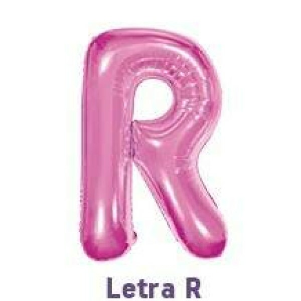 Balo Metalizado Pink - Letra R 16\' 40cm
