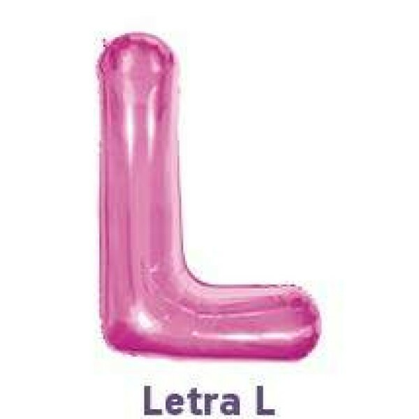 Balo Metalizado Pink - Letra L 16\' 40cm
