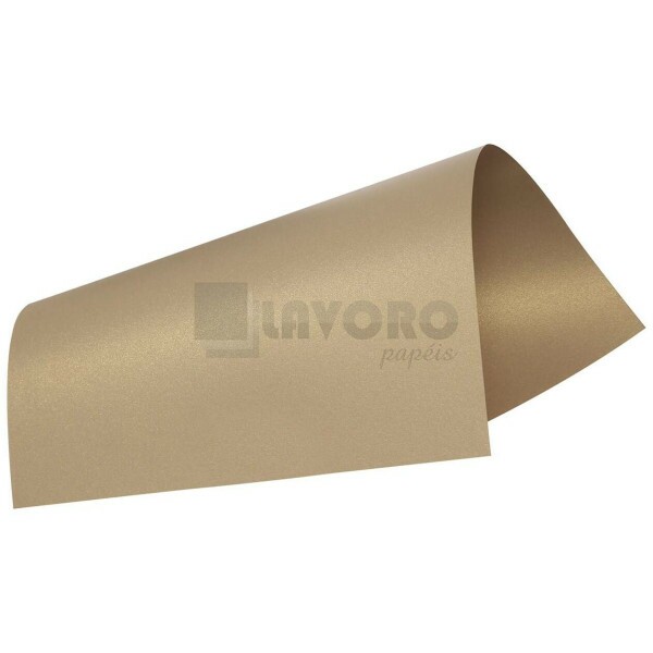 Papel Perolizado Criacor - P�rola Ouro Branco 180g A4 - 27 Folhas