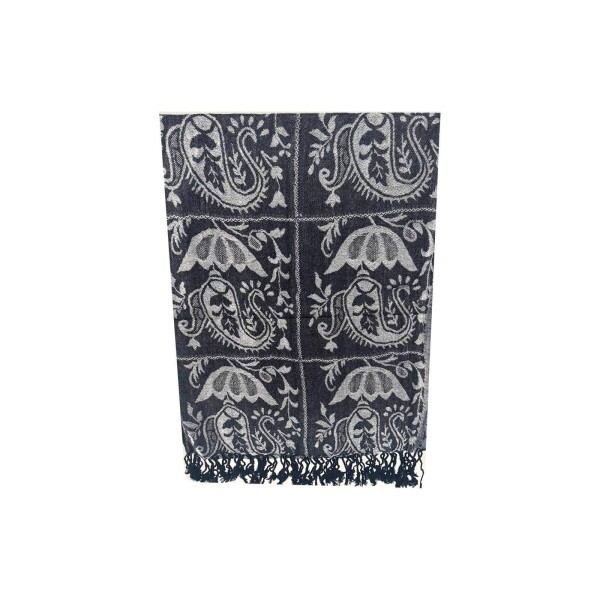 Pashmina Floral Cinza Claro De Viscose (4698)