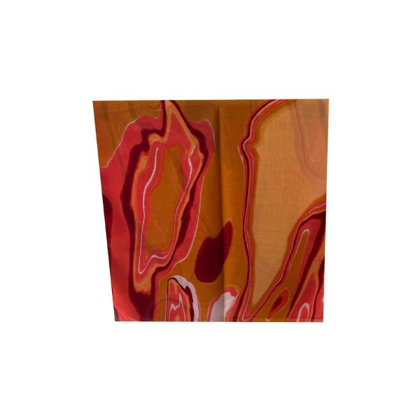 Echarpe Turbulncia Vermelha e Laranja De Satin (5960)