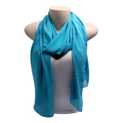 Echarpe Azul Turquesa de Satin (6198)