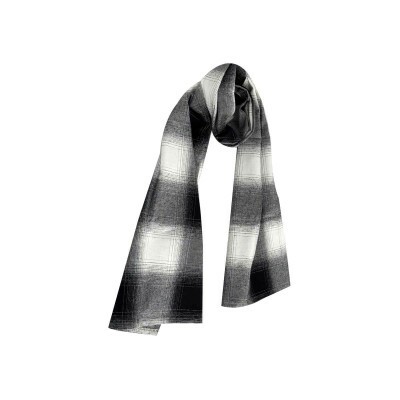 Cachecol Quadriculado Preto e Branco (6626)