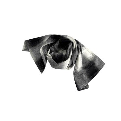 Cachecol Quadriculado Preto e Branco (6626)
