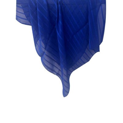 Len�o Listrado Azul Royal de Satin (7136)