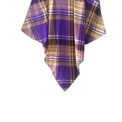 Len�o Xadrez Lilas e Bege de Satin (8144)