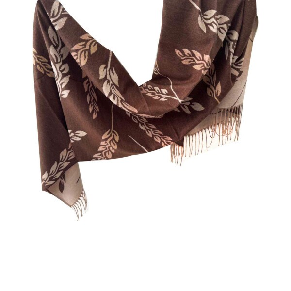 Cachecol Folhagem Marrom (SKU 8957)
