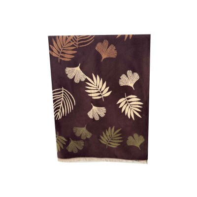 Pashmina Folhagem Marrom (SKU 8963)