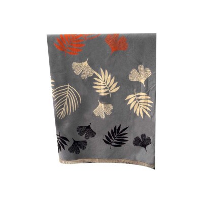 Pashmina Folhagem Cinza (SKU 8965)