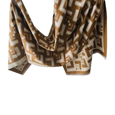 Pashmina Abstrata Bege e Creme (SKU 9003)