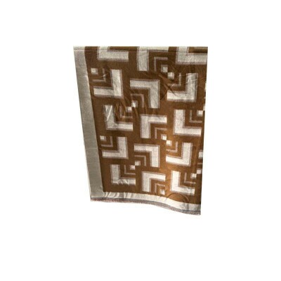 Pashmina Abstrata Bege e Creme (SKU 9003)