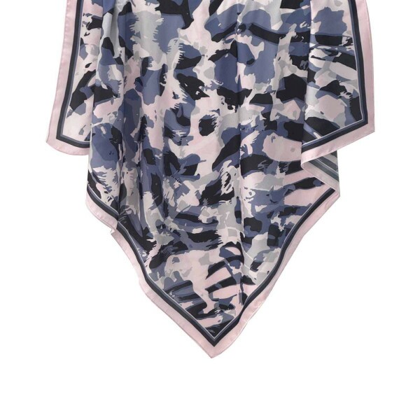 Len�o Leopardo Rosa com Lil�s ( Sku 9027)