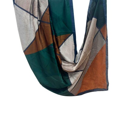 Pareo Abstrato Verde e Dourado (SKU 9061)