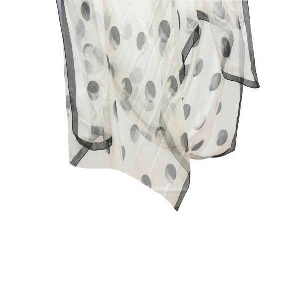 Pareo Esferas Off White e Preta (SKU 9065)