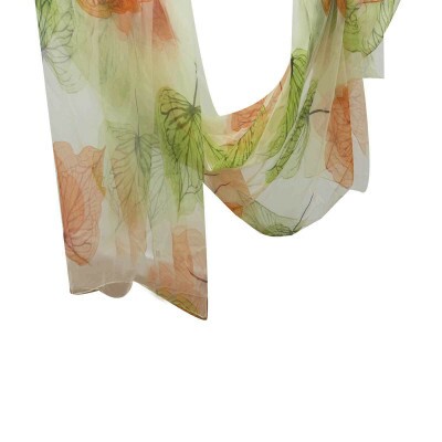 Pareo Folhas Verde e Laranja (SKU 9074)
