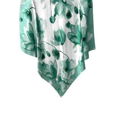 Len�o Floral Verde Toque de Seda (SKU 9077)