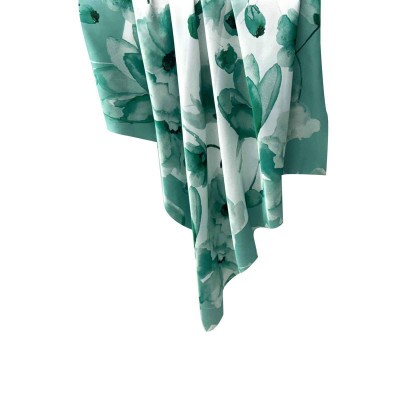 Len�o Floral Verde Toque de Seda (SKU 9077)
