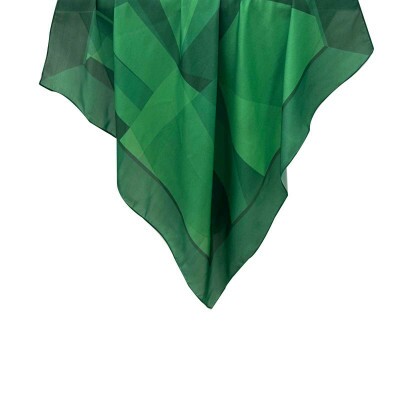 Len�o Abstrato Verde Bandeira Toque de Seda (SKU 9079)