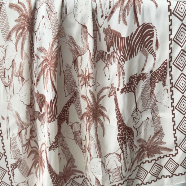 Len�o Safari Off White e Marrom Toque de Seda (SKU 9082)