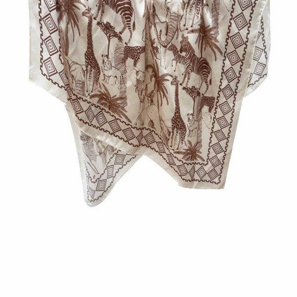 Len�o Safari Off White e Marrom Toque de Seda (SKU 9082)