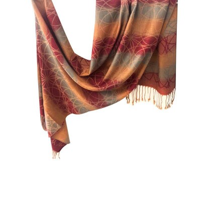 pashmina arabesco terra cota e vermelha 9127