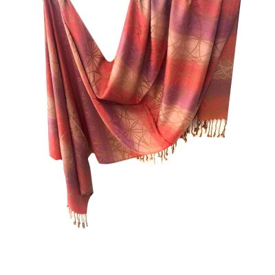 pashmina arabesco rosa e lilas 9129