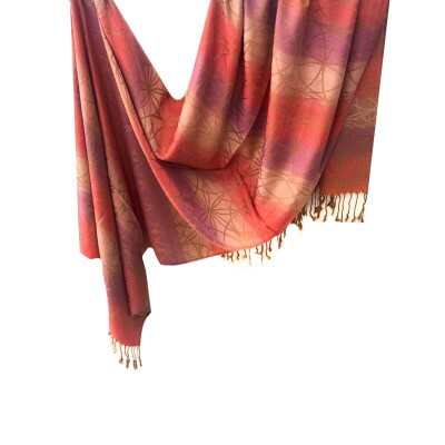 pashmina arabesco rosa e lilas 9129