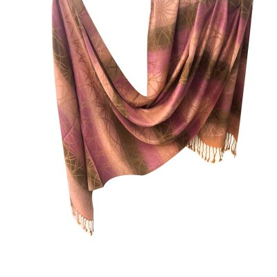 pashmina arabesco lilas e rosa 9131