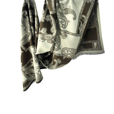 pashmina cash verde e creme 9104.