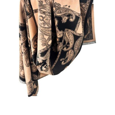 pashmina cash bege e preto 9099