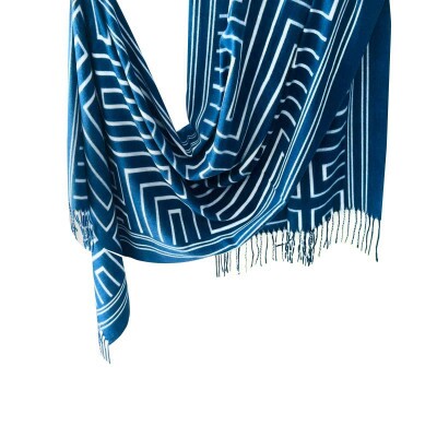Cachecol Labirinto Azul 9153