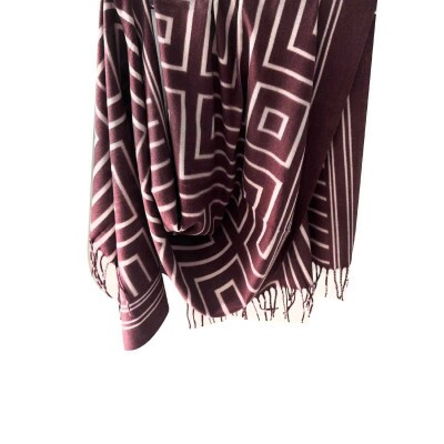Cachecol Labirinto Vinho 9155