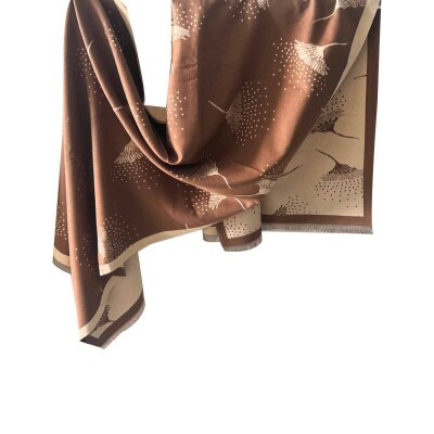 pashmina lirios bege e creme 9144