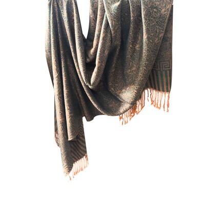 Pashmina Mini Rosas Verde 9147
