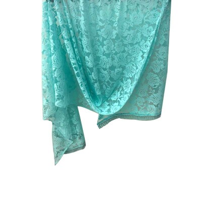 Echarpe Rosas Verde �gua Devor� (3772)