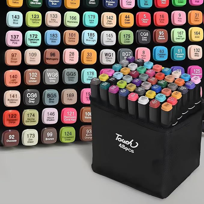Kit de Canetas Touch 168 Cores & Livros para Colorir - Libere Sua