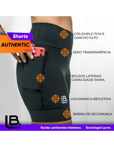 SHORTS DE CORRIDA FEMININO 2 BOLSOS AUTHENTIC