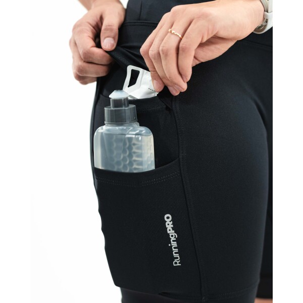 BERMUDA DE CORRIDA FEMININA RUNNING PRO - Forro Antibacteriano - 6 BOLSOS