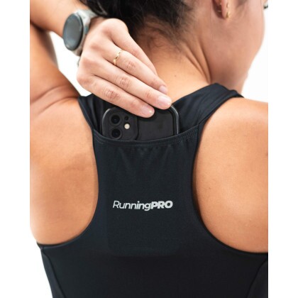 TOP DE CORRIDA DE ALTA COMPRESS�O RUNNING PRO - BOLSO NAS COSTAS E BOJO