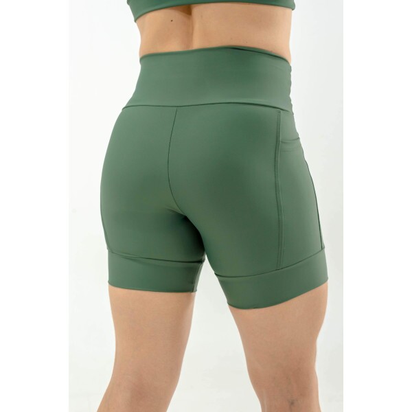 SHORTS DE CORRIDA AUTHENTIC VERDE 2 BOLSOS-500ML- BRINDE FAIXA DE CABE�A VERDE