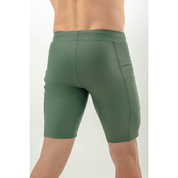 BERMUDA DE CORRIDA MASCULINA PULSE ONE VERDE -3 BOLSOS 750ML O MAIOR DA CATEGORIA