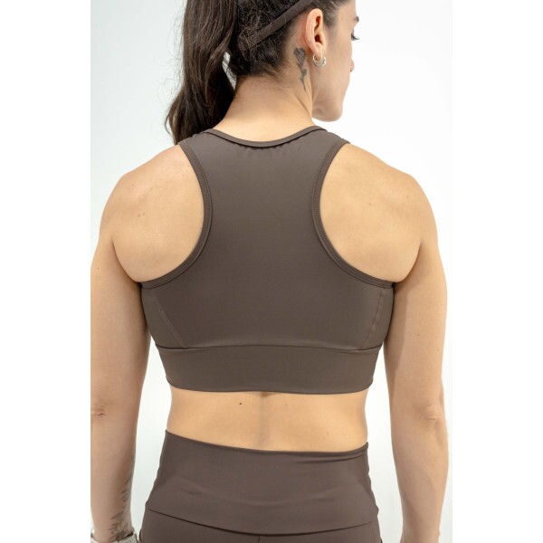 TOP DE CORRIDA LB RUN NEW MARROM - BRINDE FAIXA DE CABE�A MARROM