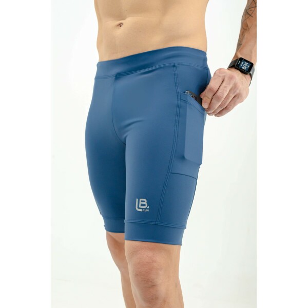 BERMUDA DE CORRIDA MASCULINA STREET RACE MARINHO - 2 BOLSOS 500ML